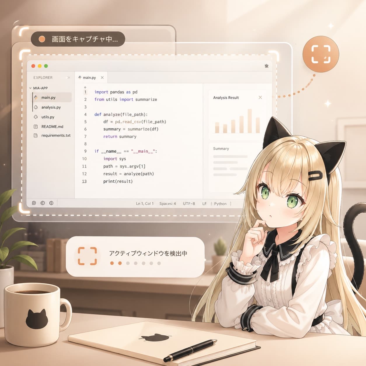 画面をキャプチャ